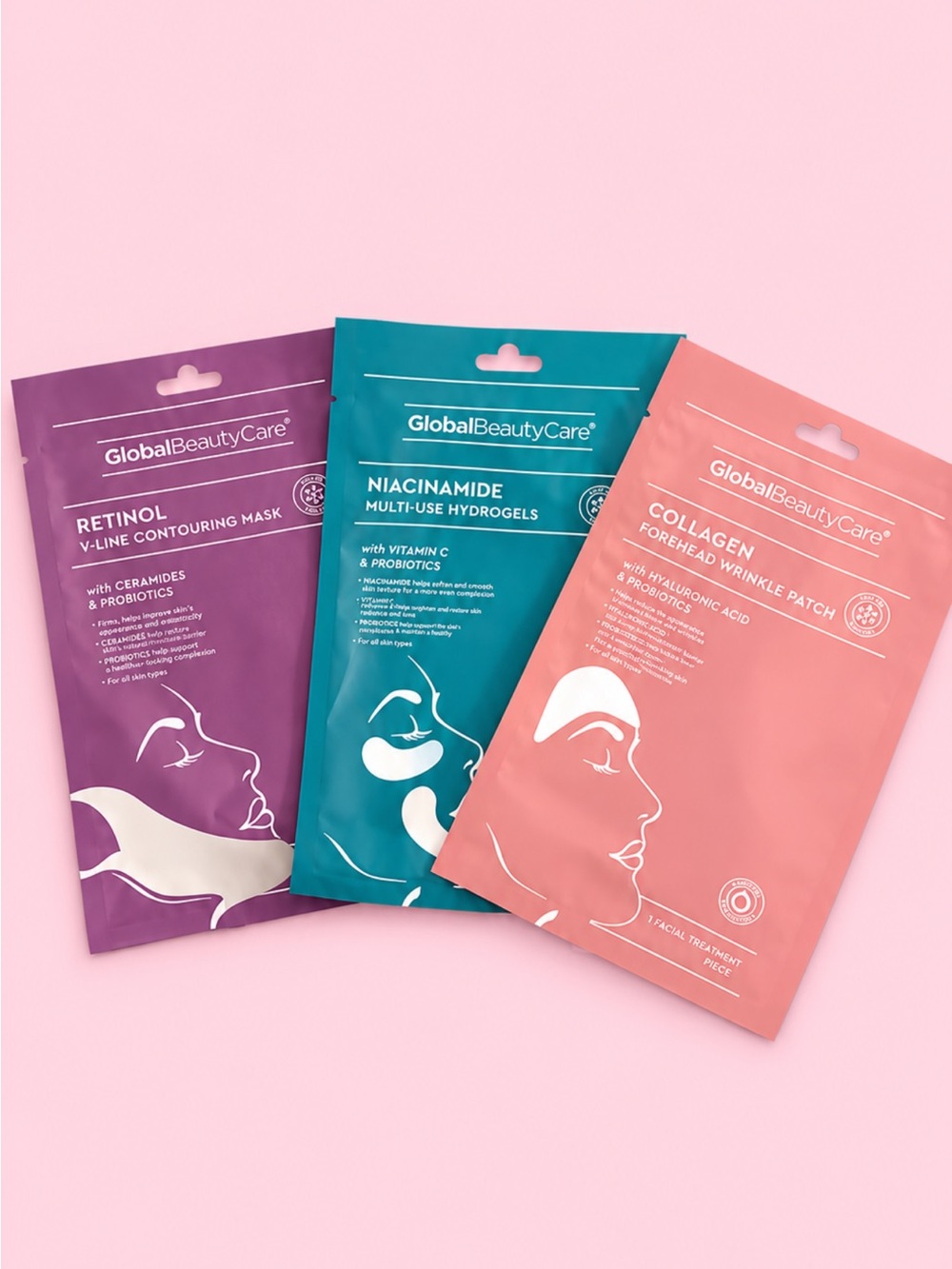 GlobalBeautyCare Retinol, Niacinamide, Collagen Face Masks & Patches